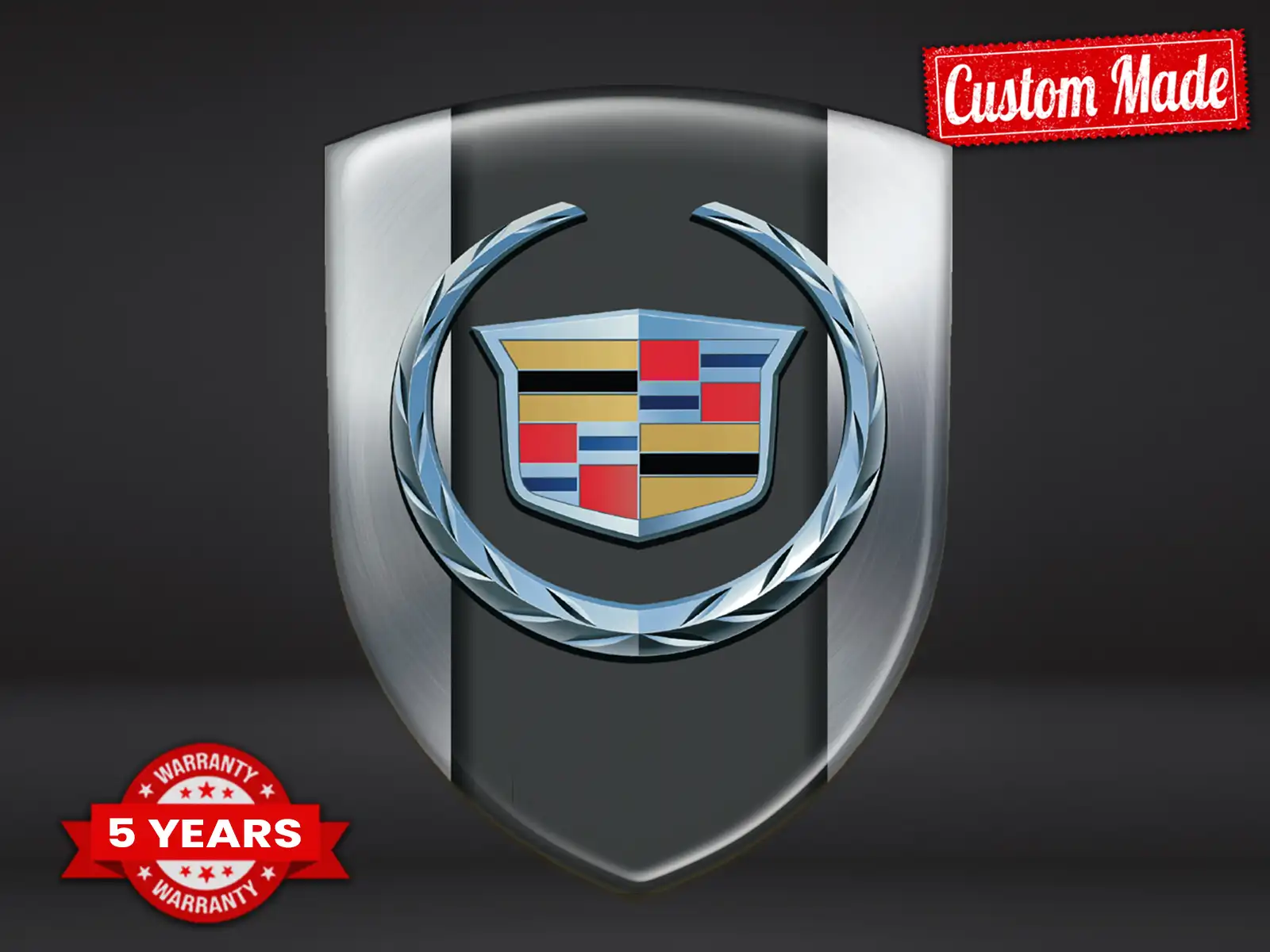 Cadillac Logo De Marca Coche Estándar Estilo Pro Resistente Minimal